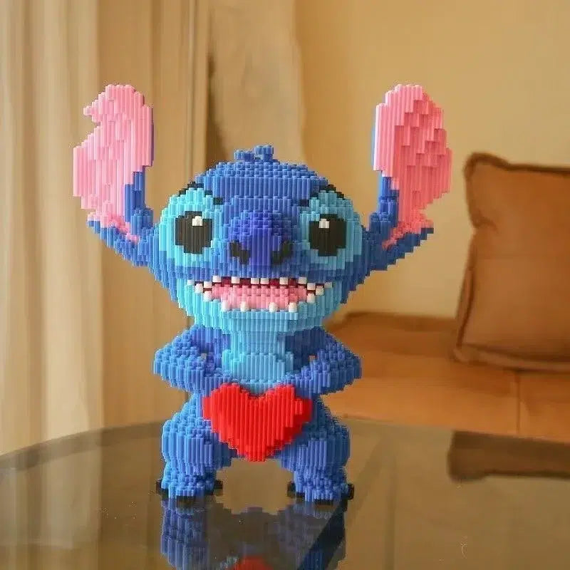 Figurine Stitch et Angel en Blocs de Construction